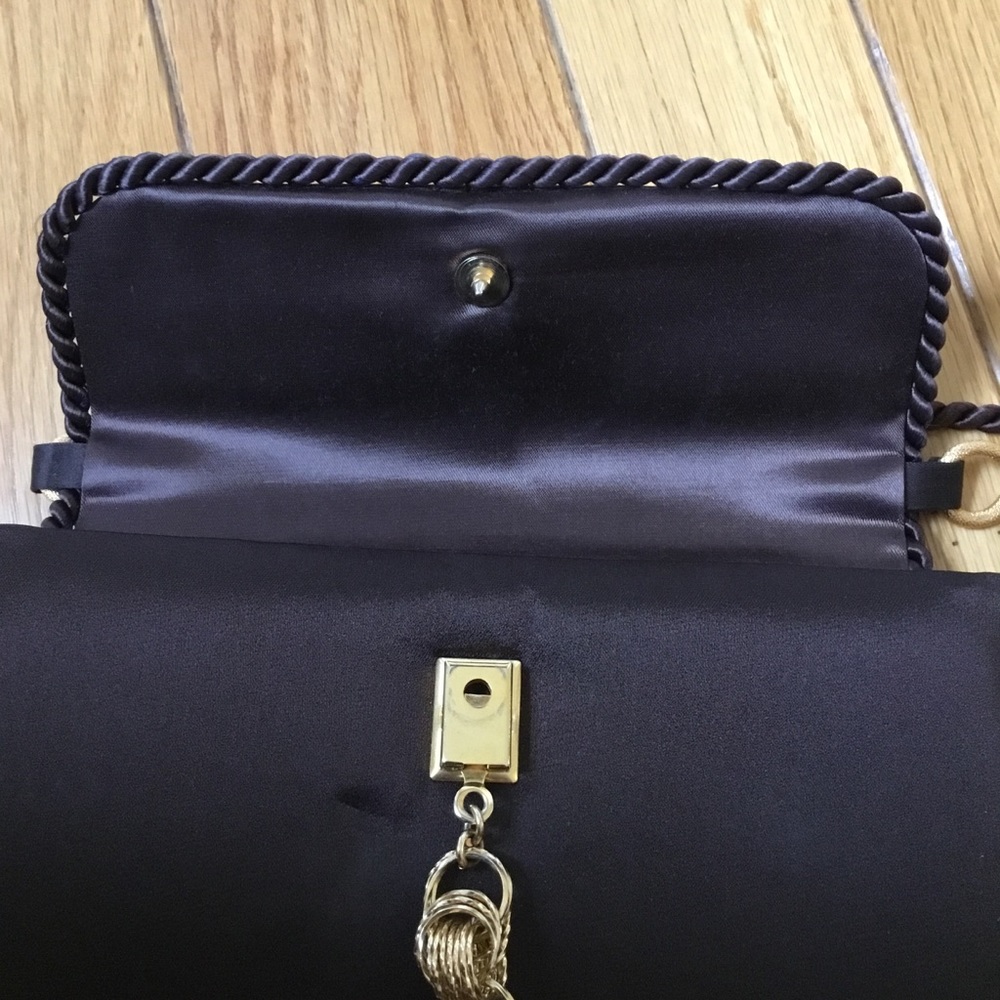 Vintage 50’s-60’s Walborg Brown Satin Bag - Picture 9 of 11